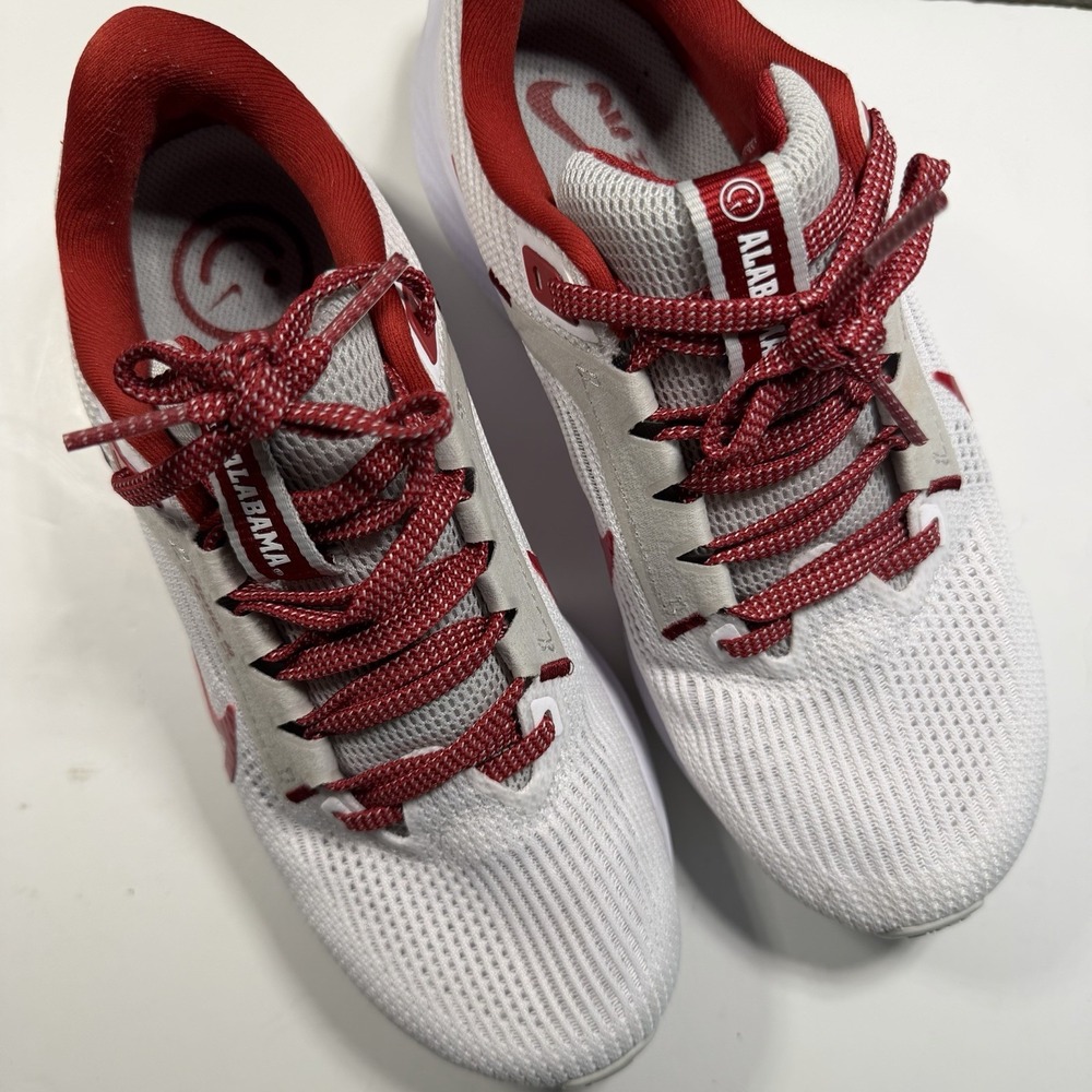Nike Women's University Of Alabama Sneaker 5.5 White Grey Crimson - Picture 8 of 13